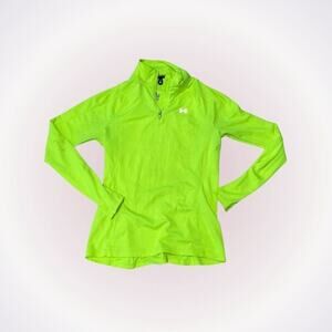 Under Armour neon yellow running lightweight jacket | Sz S